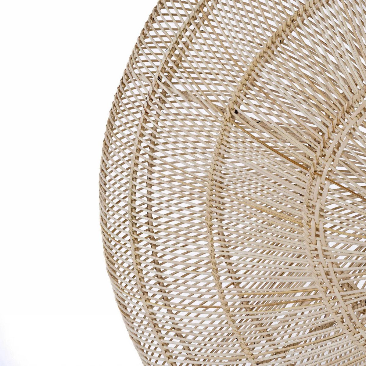 Rattan Pendant Light - Natural Macaron Style, Large