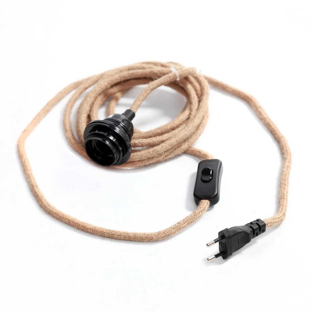 Fitting Lamps Jute - Natural Black
