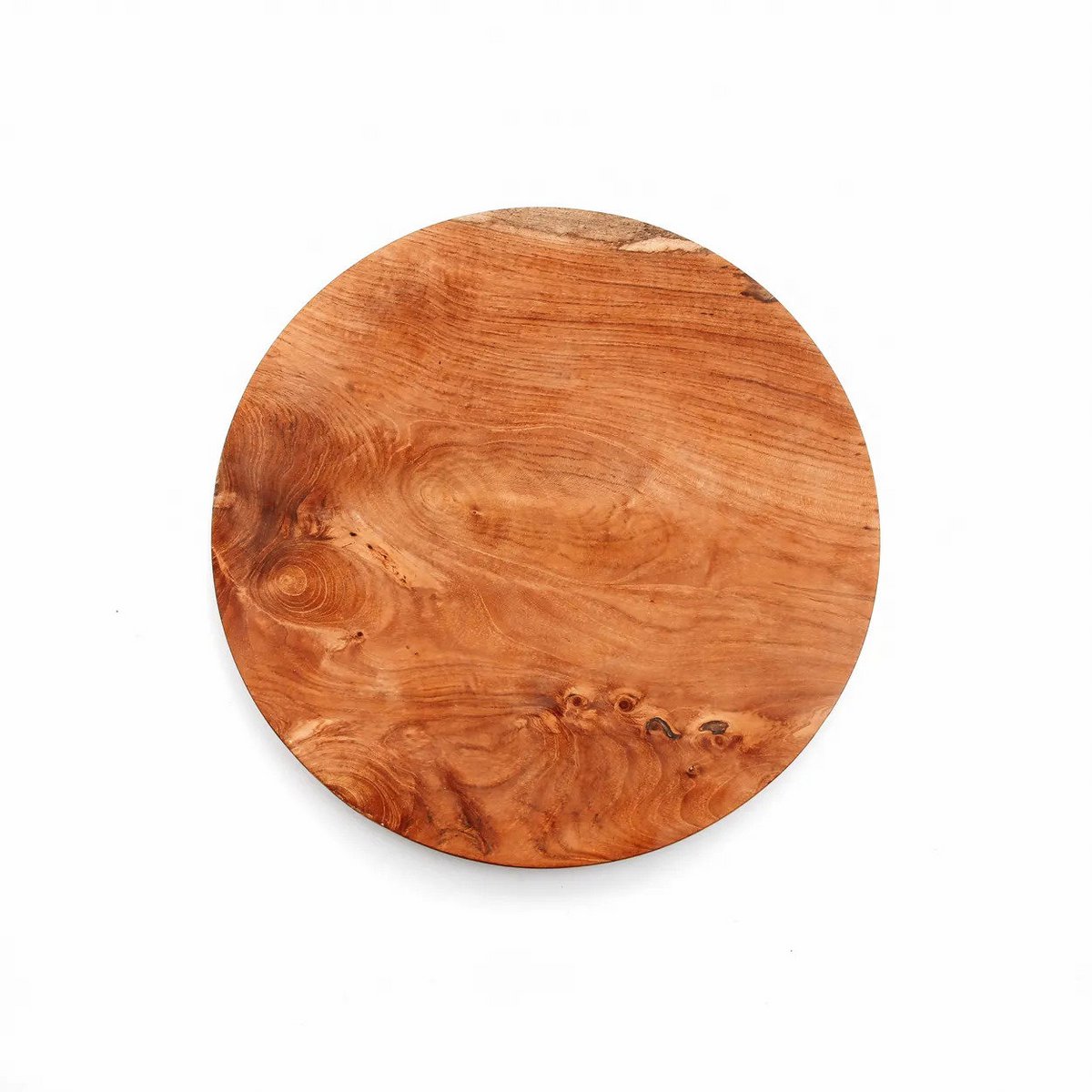 Teak Wood Plate - Small Round Plate, Rustic Serving Plate