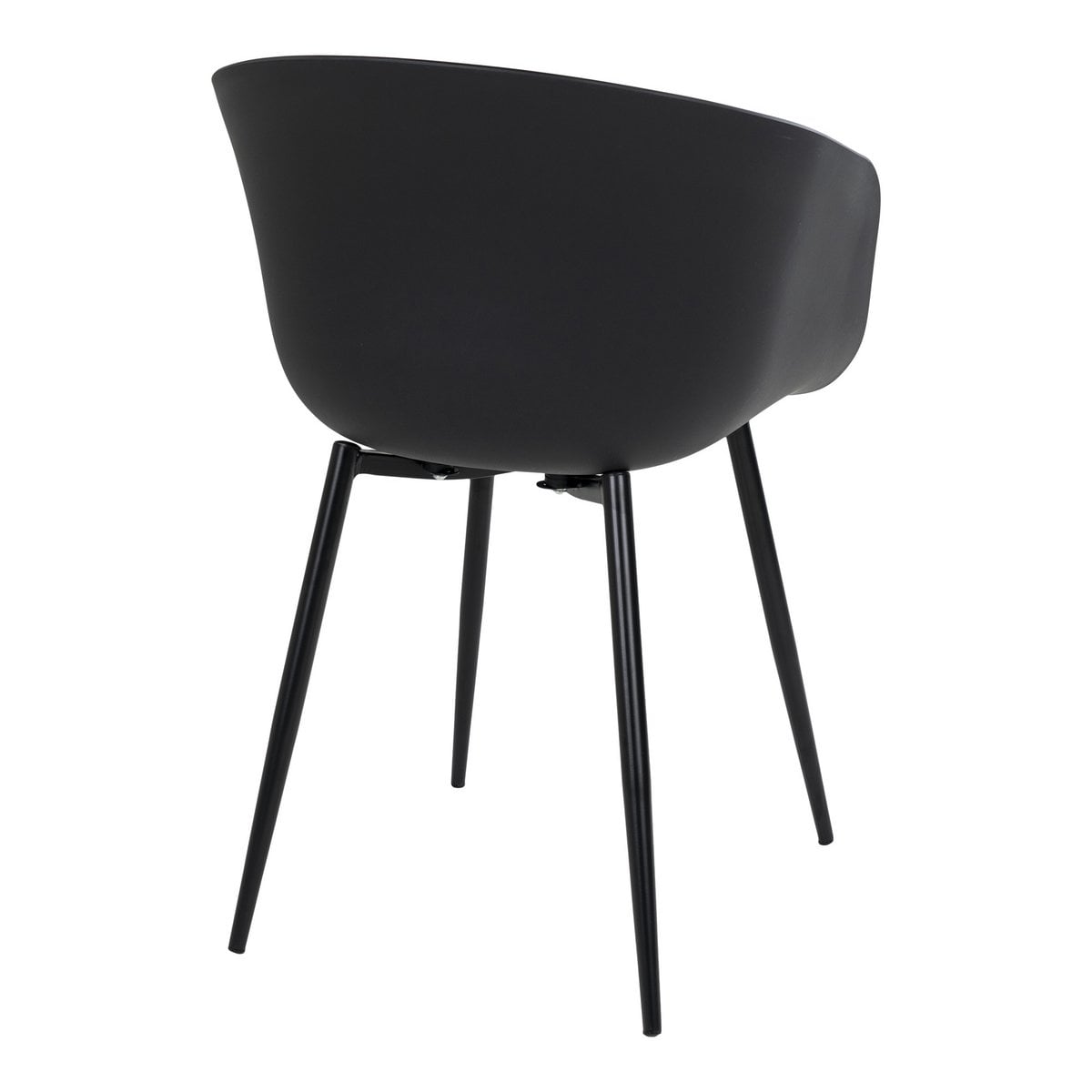 Black Dining Chairs - Modern Steel & PP Set of 2 | Roda
