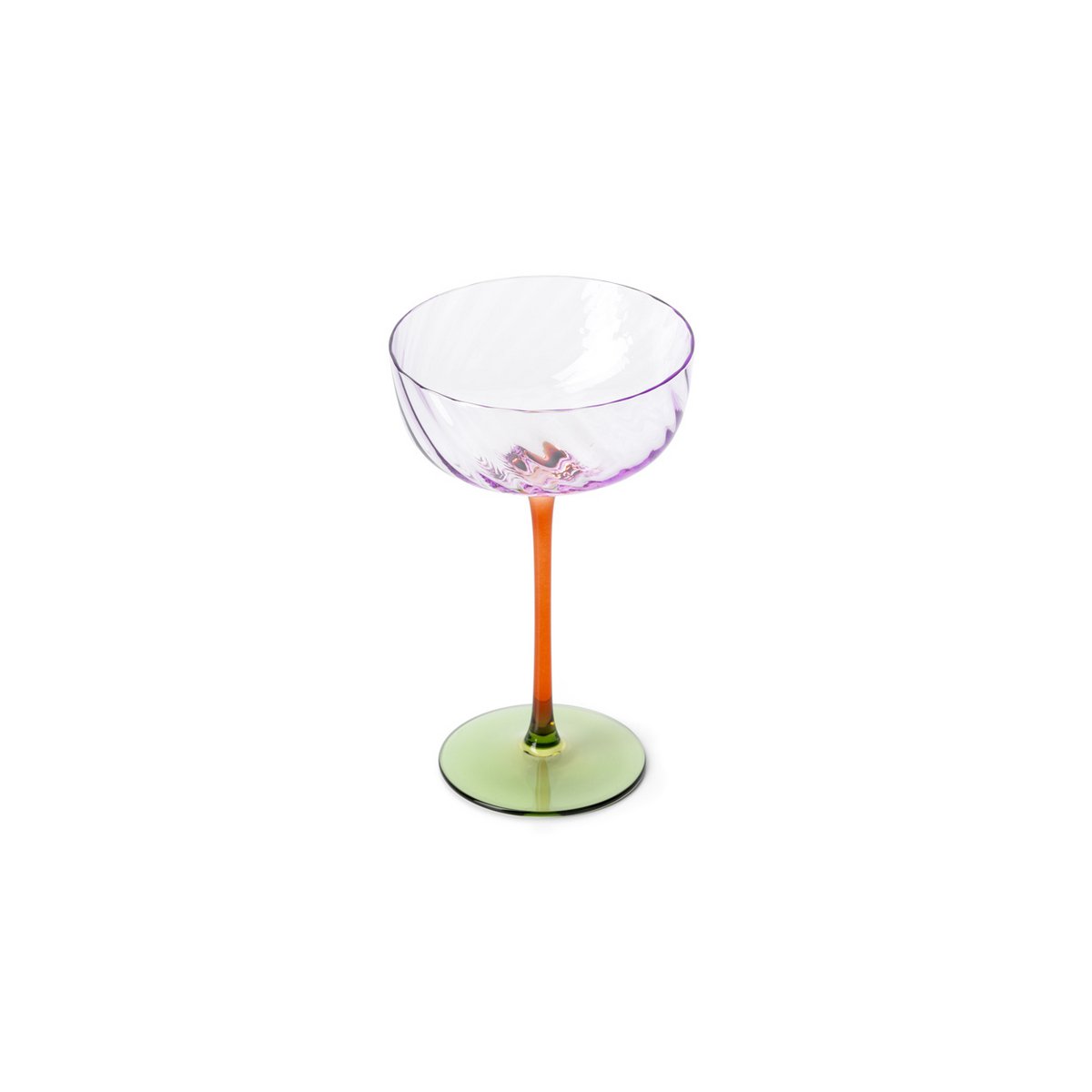 Recycled Glass Coupe Glass - Trio-Tone Champagne & Cocktail