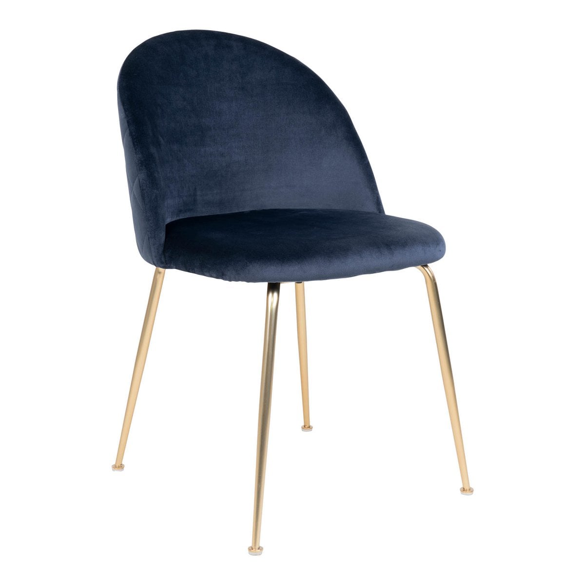 Chaise de salle à manger Geneve - Velours, Acier, Bleu - Ensemble de 2