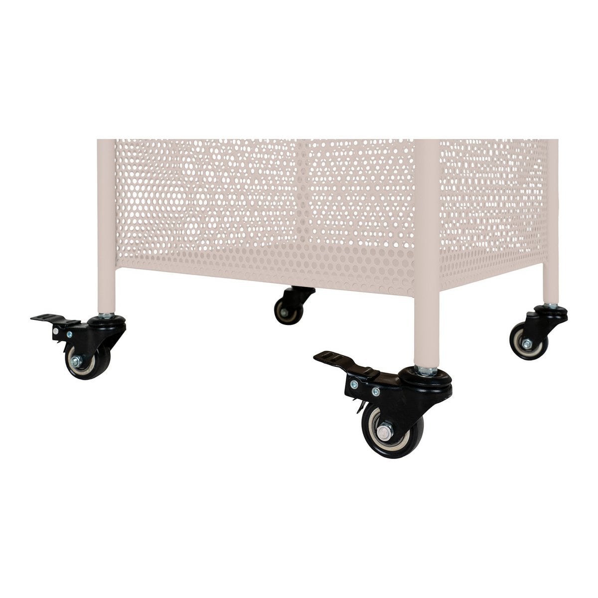 Torres Metal Cart - Steel, Grey, 3 shelves, 35x35x100 cm