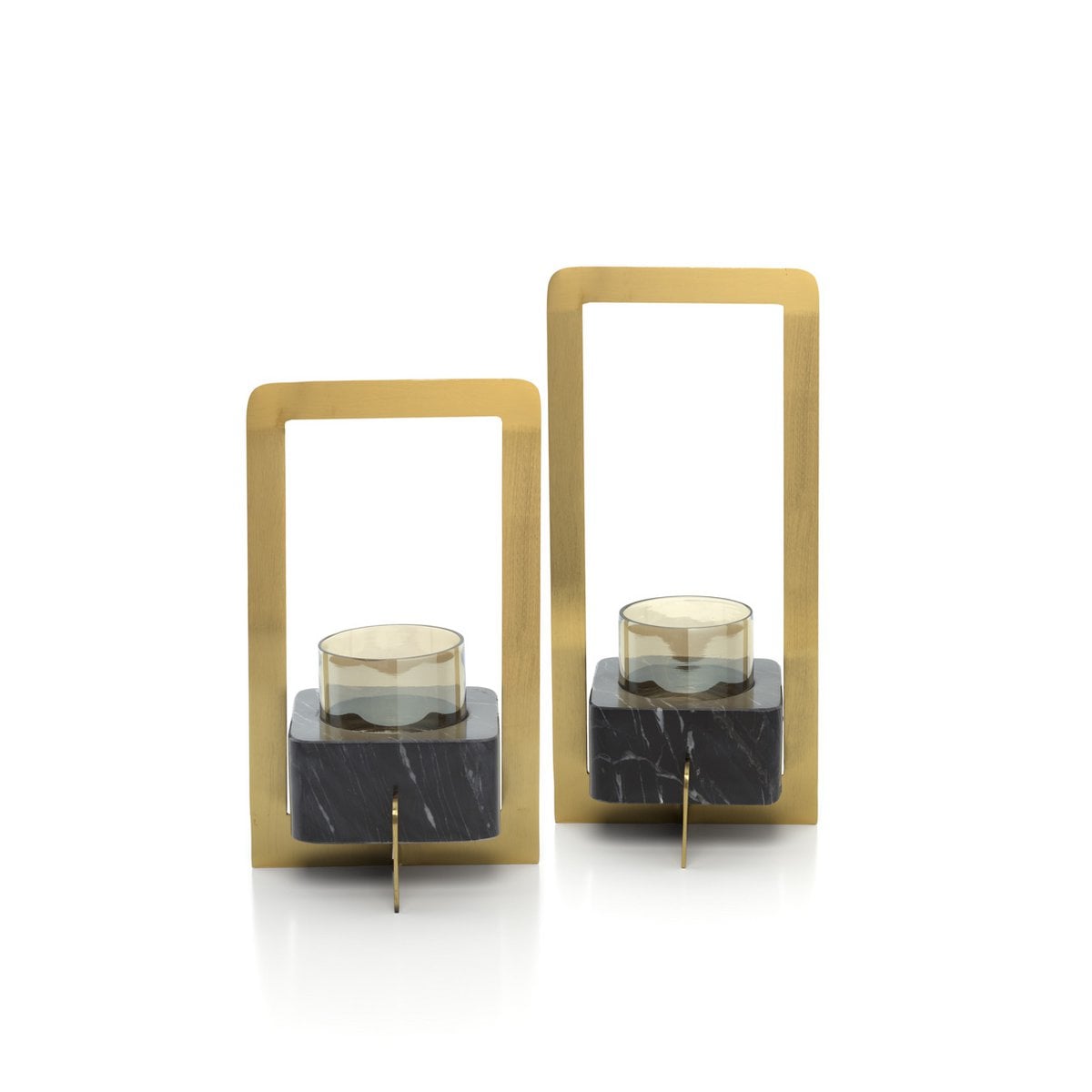 The Marbre d’Or Candle Holder - Gold Black - L