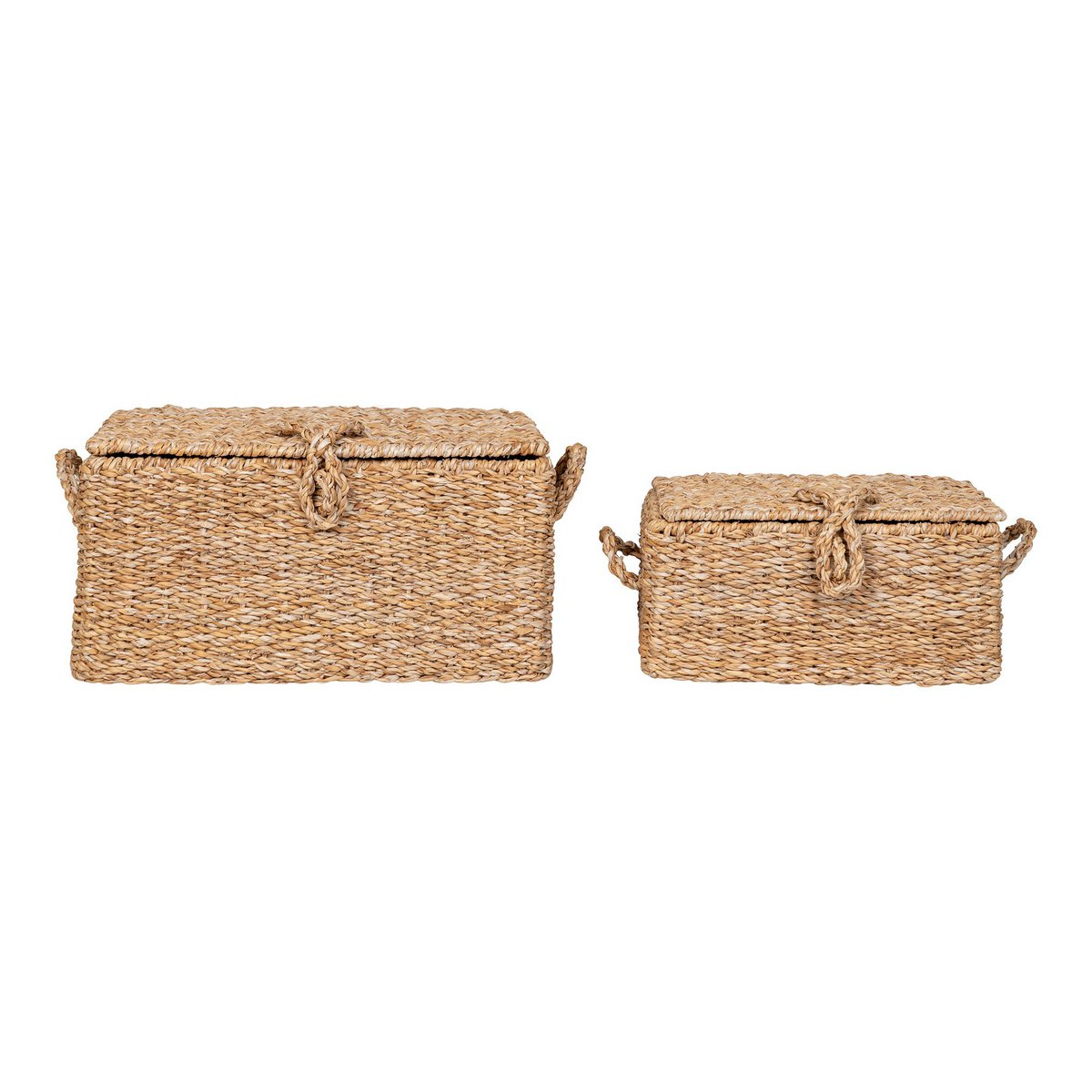 Seagrass Storage Baskets - Natural Iron Bogra Set of 2