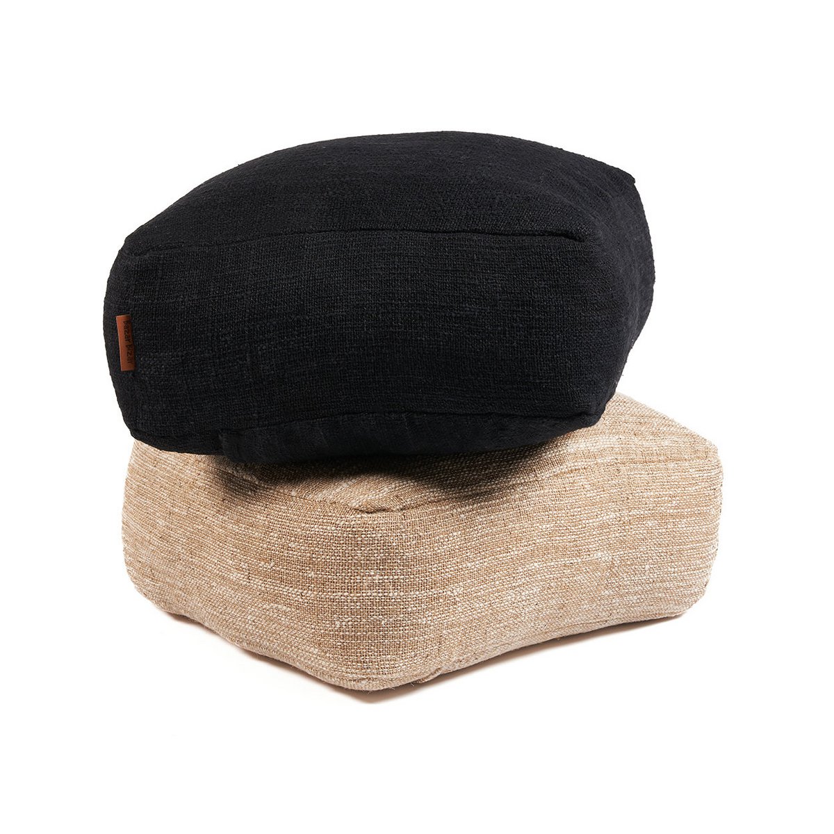 Black Pouffe Ottoman - Comfortable Seating
