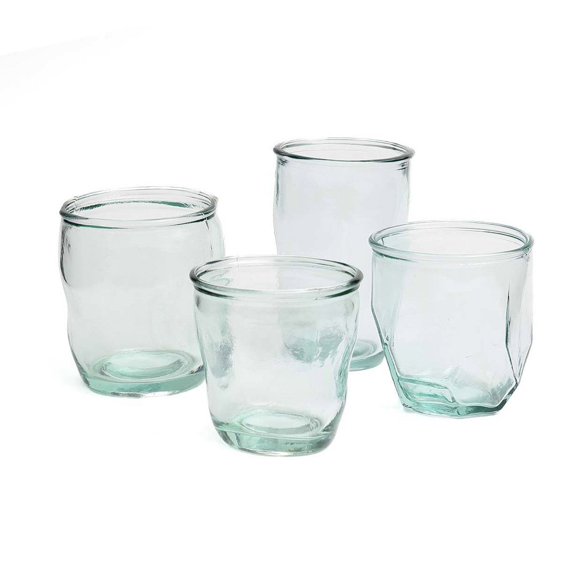Recycled Glass Water Tumbler - The Tching Mindful Glass, Blue
