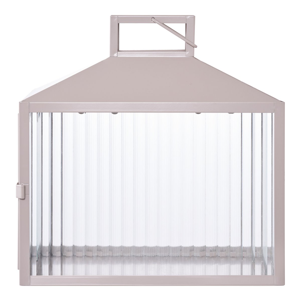 Lucca Laterne - Beige/Grau, Metall/Glas, 26,5x13x26,5 cm