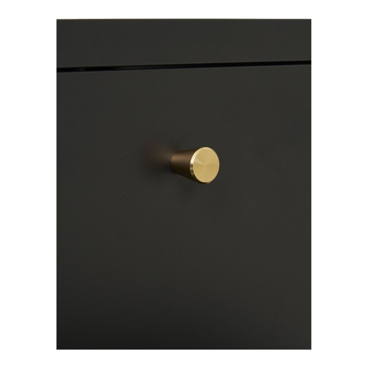 Black Steel Bedside Table - Modern Nightstand with 2 Drawers, 40x40cm