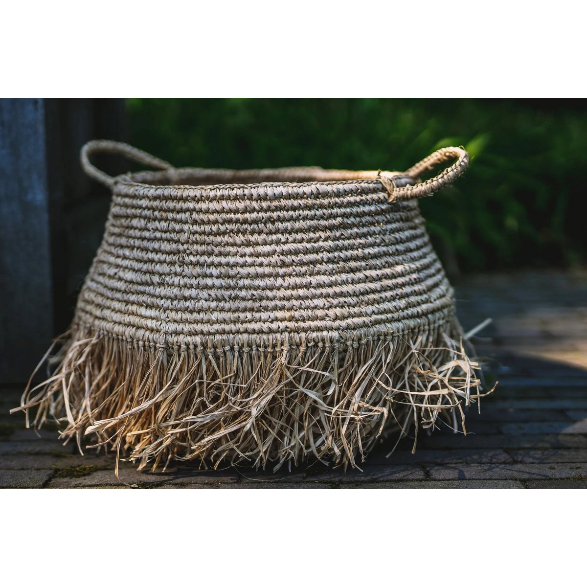 Raffia Basket - Large Natural Woven Storage Basket