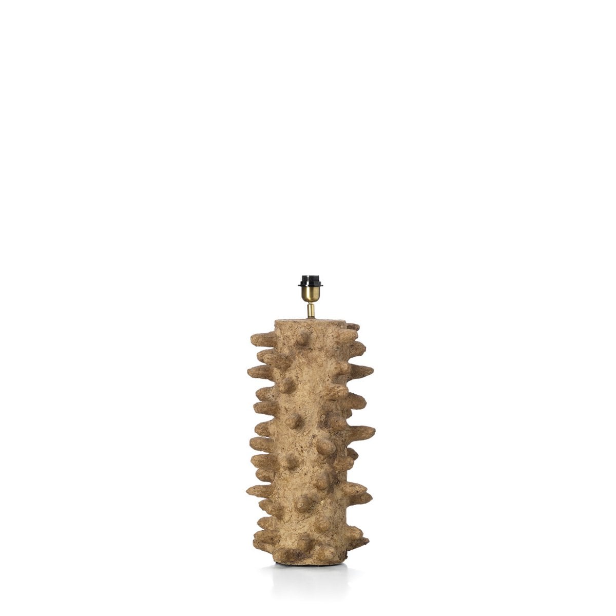 Papier Mache Table Lamp - Mud Finish - Large Spiketacular Design