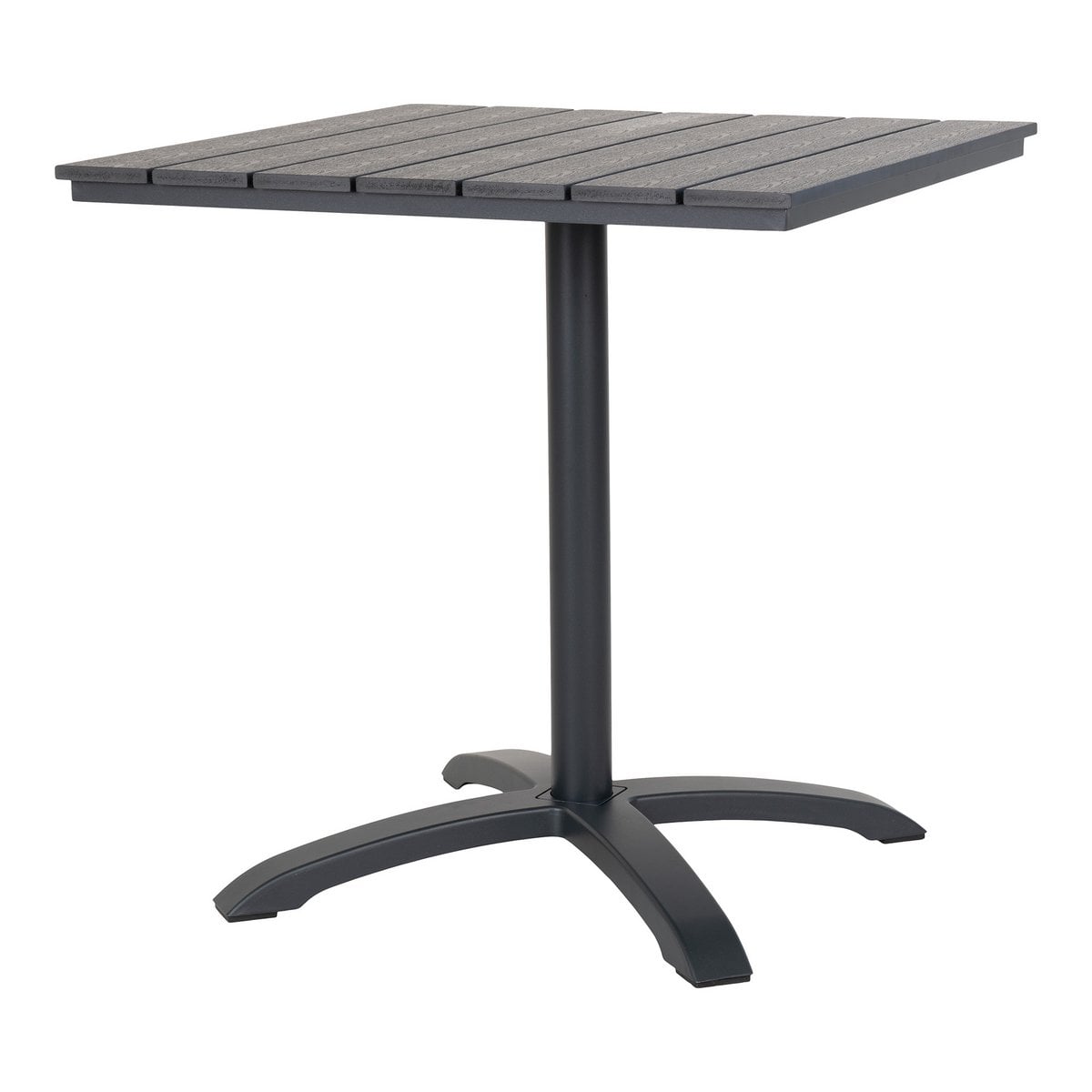 Chicago Bistro Table - Grey/Black, Nonwood (PE)/Aluminum, 70x70x72 cm