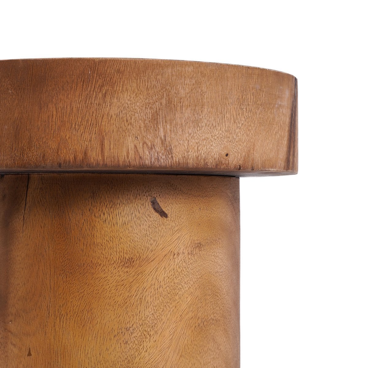 Suar Wood Side Table - Natural, Elegant Accent Table
