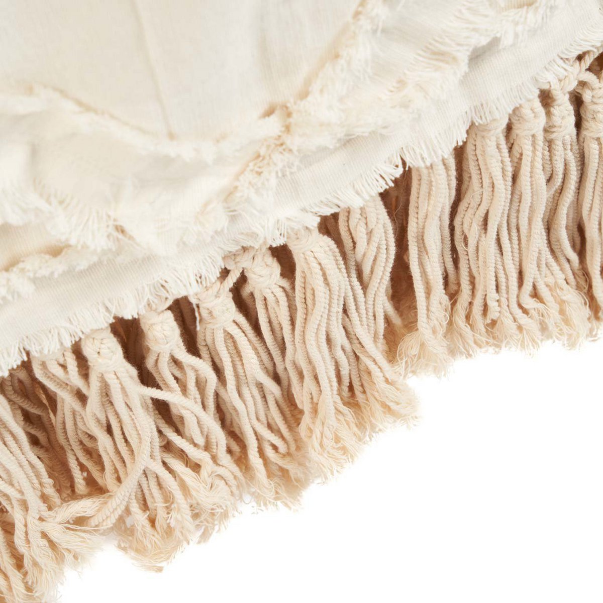 Natural Cotton Berber Bed Throw - Soft & Durable Accent