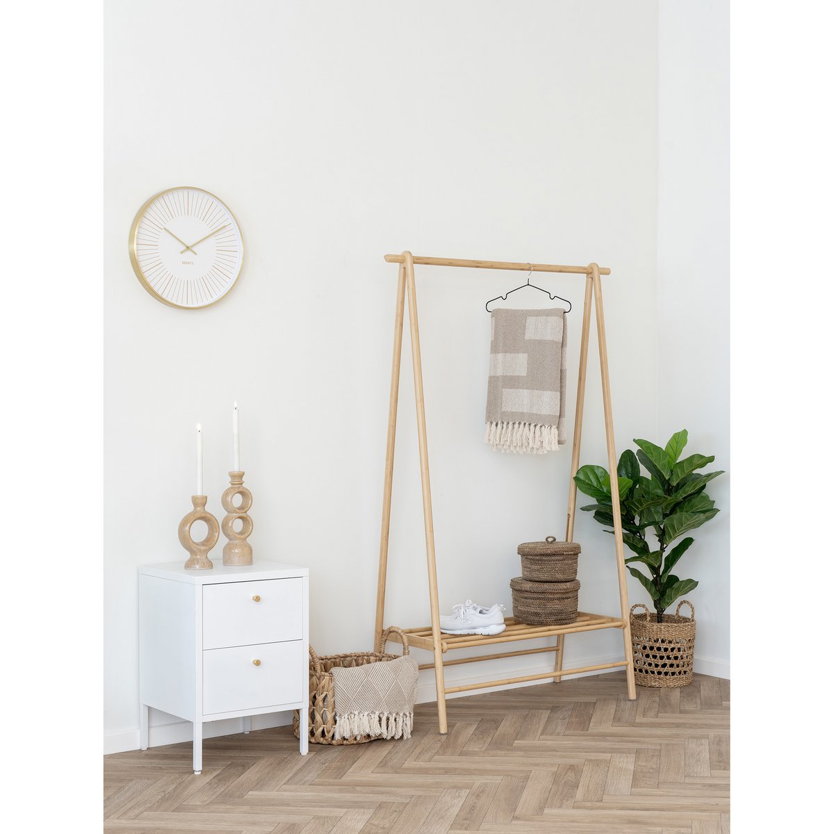 Bavlněná polyesterová deka - béžová kostka Taupe, 130x180 cm