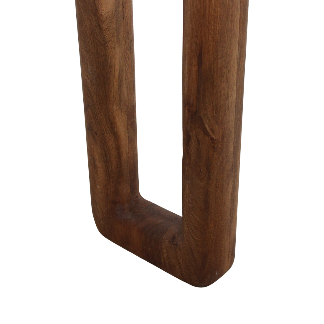 Mango Wood Console Table - Brown Bullnose Entryway Table