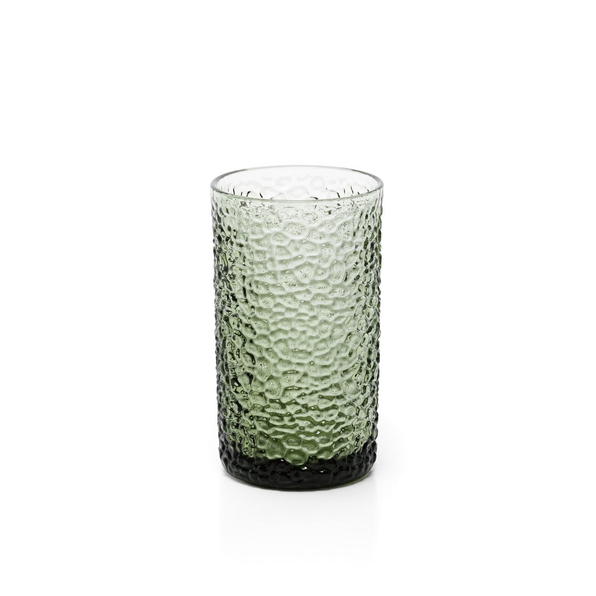 Recycled Glass Highball Glass - Green Textured Longdrink Glass