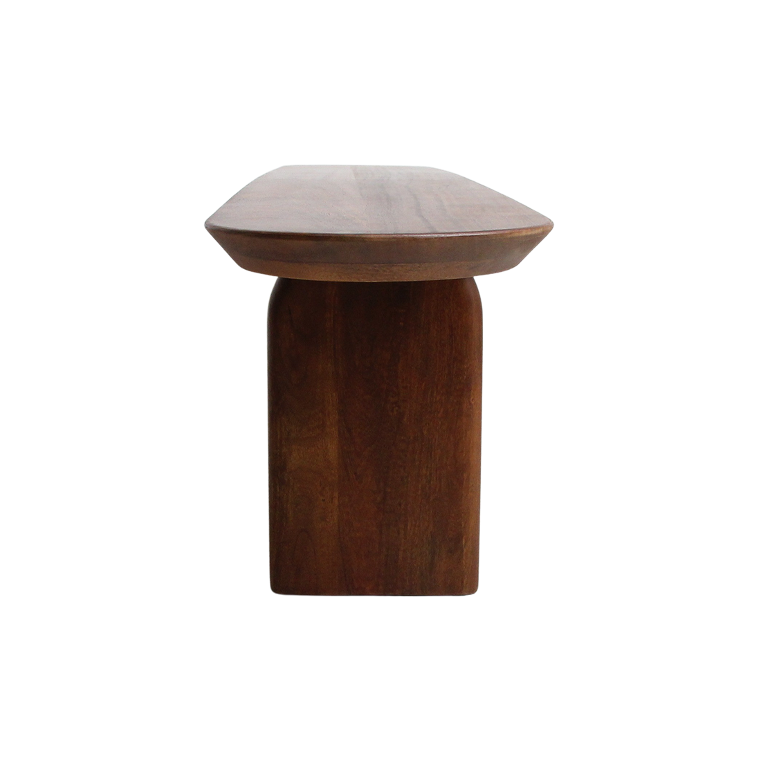 Mango Wood Dining Bench - Brown Bullnose - 180-240cm