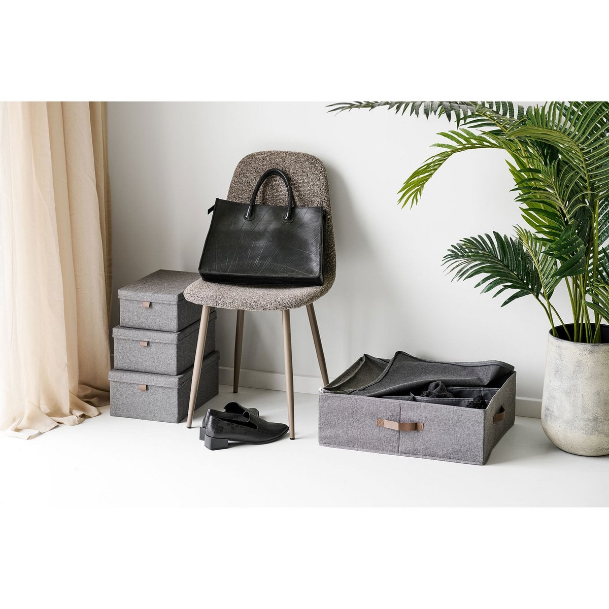 Noto Organizer, Textil, dunkelgrau, 56x47x18 cm