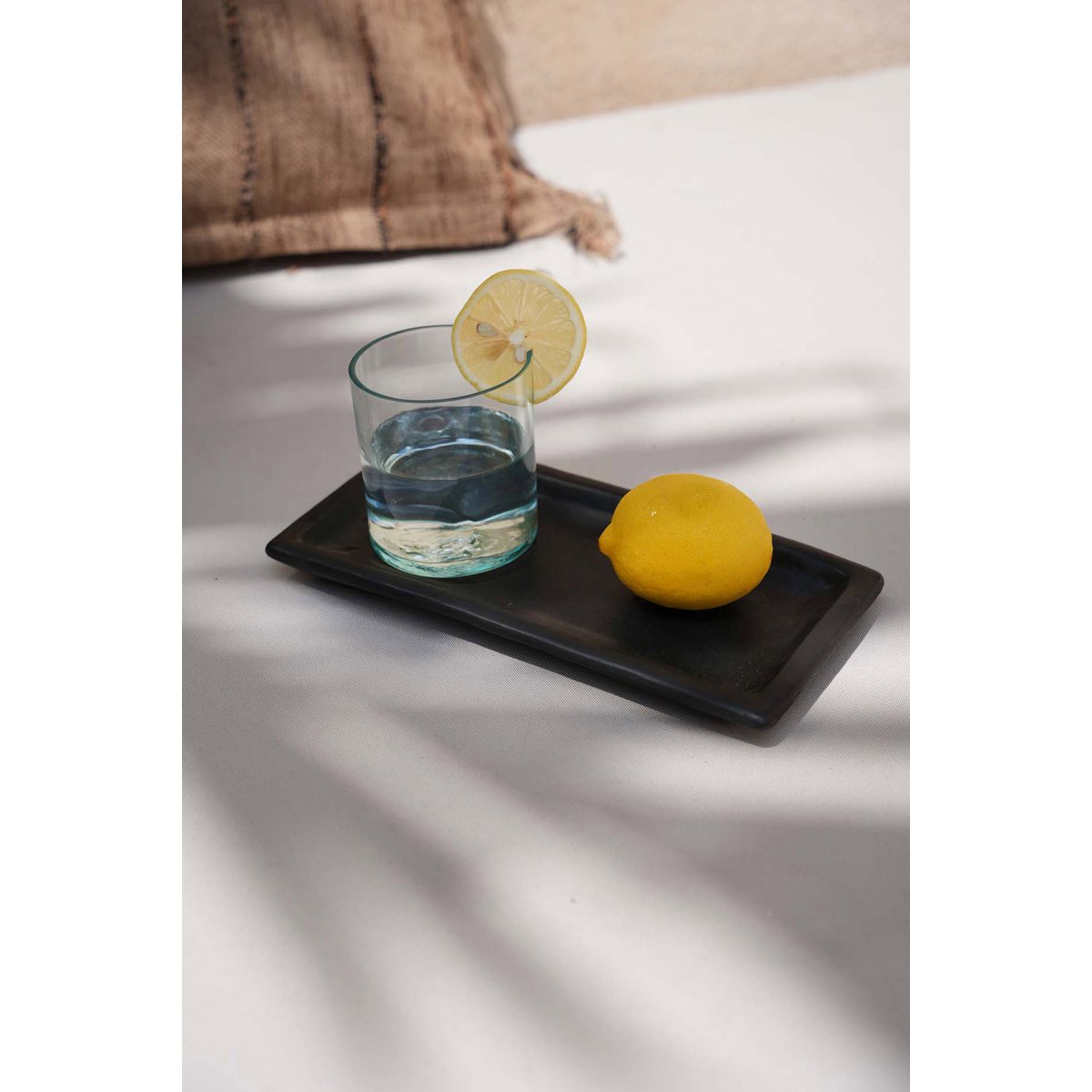 Recycled Glass Whisky Tumbler - On the Rocks Style, Small Size, Blue Tint