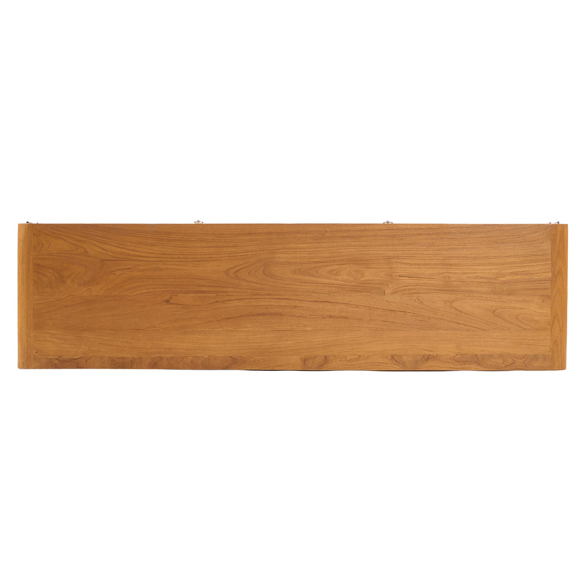 Teak and Rattan TV Stand - Mid-Century Modern Dune Cabinet, Natural