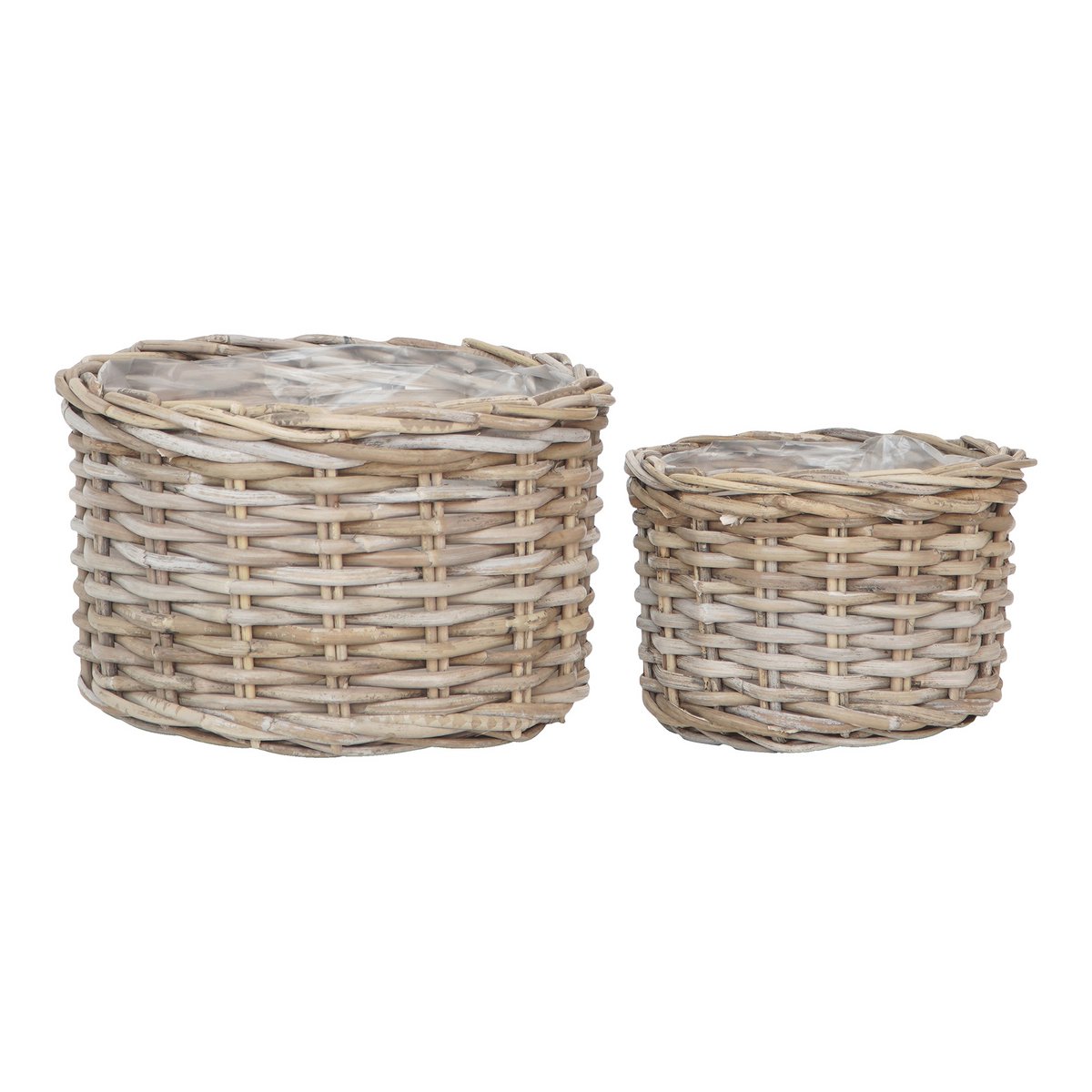 Kalak Baskets - Natural, Kubu, Rattan - Set of 2