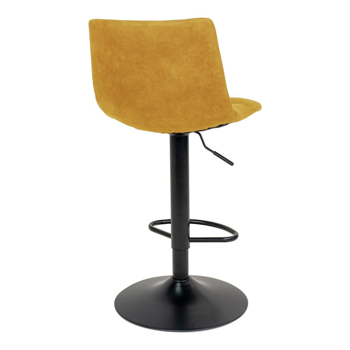 Middelfart Bar Chair - Mustard Yellow Velvet with Black Legs - set of 2