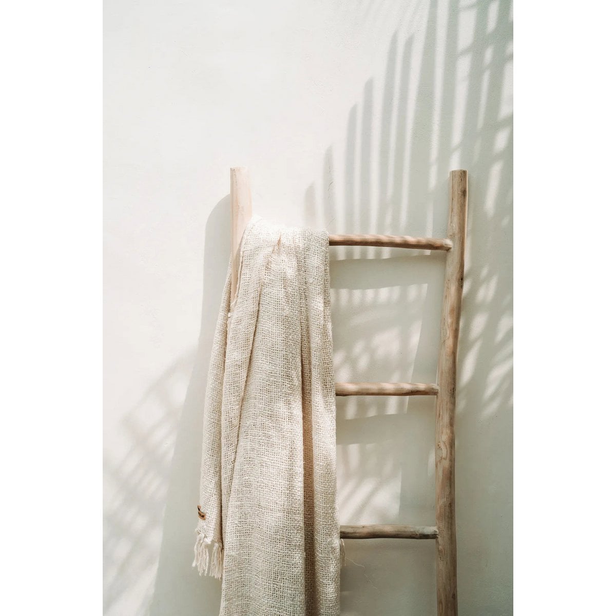 Teak Towel Ladder - Natural Finish - Decorative Display Rack - 165cm