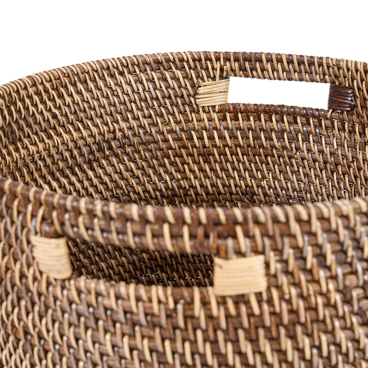 Rattan Laundry Basket - Natural Brown Woven Storage