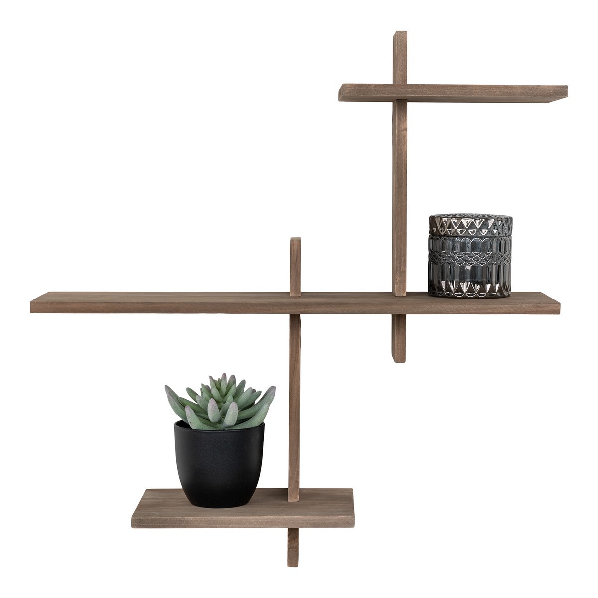 Pinewood Wall Shelf - Natural Wood Floating Shelf, 60cm