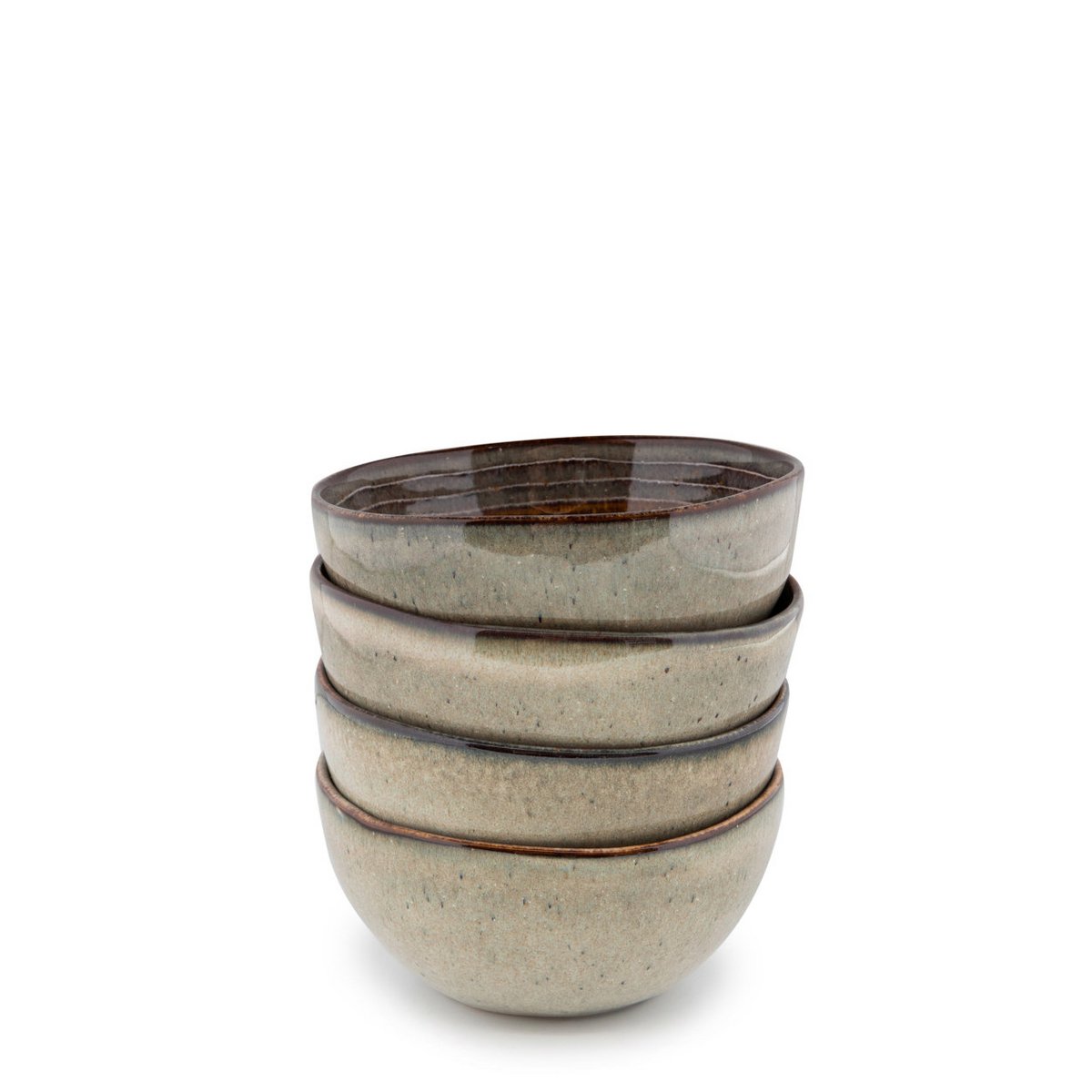 Stoneware Cereal Bowl - Small Colorful Handcrafted Breakfast Bowl