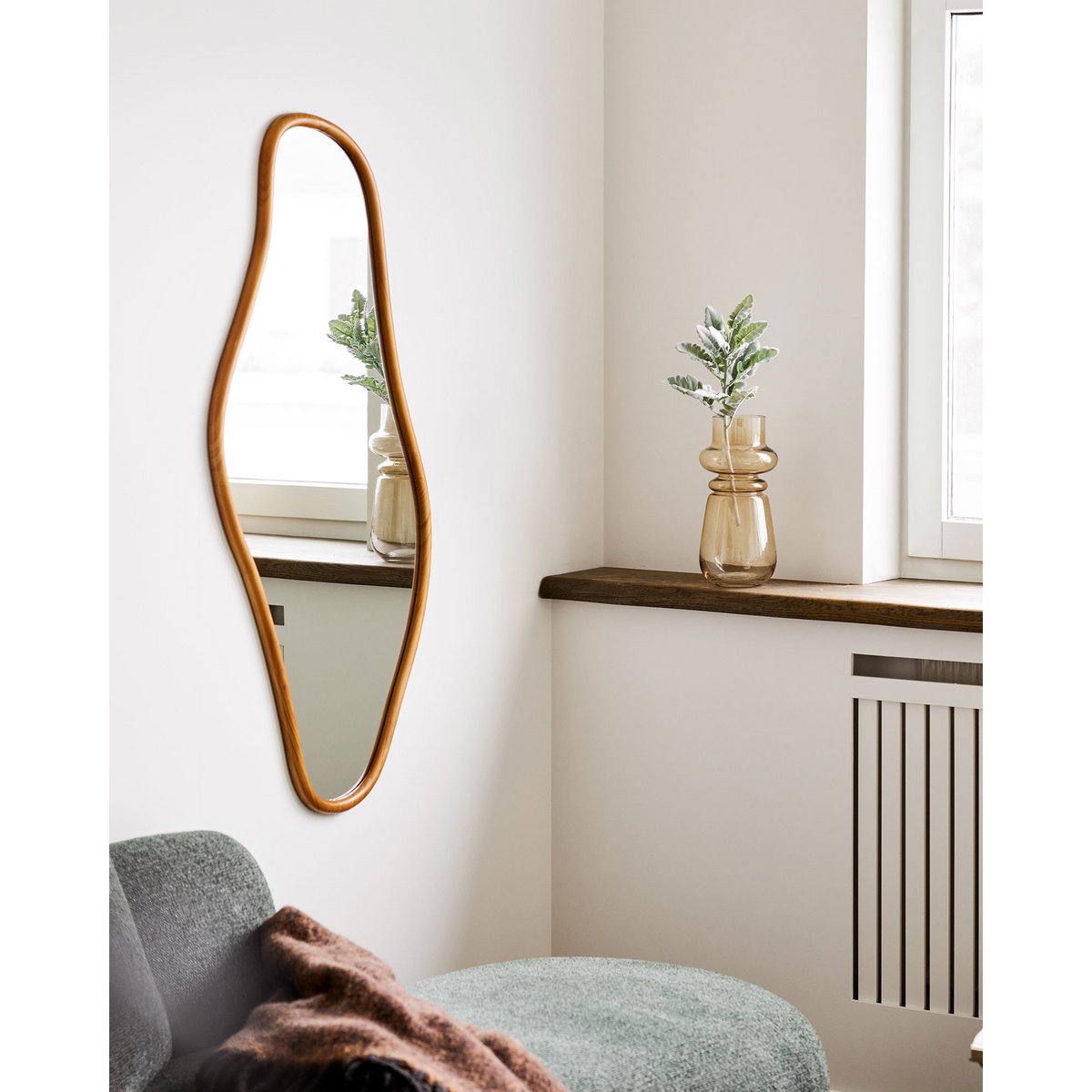 Pinewood Wall Mirror - Natural Finish Brandsby Organic Style 60x120cm