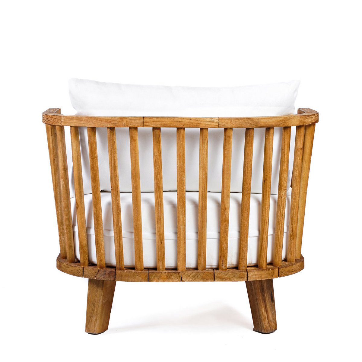 Teak Daybed - Natural White Water-Repellent Cushions