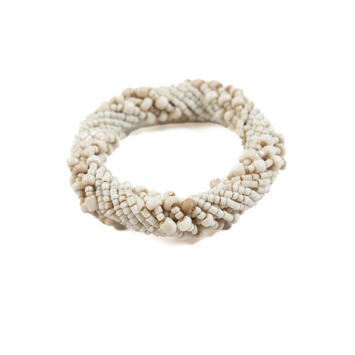 Beaded Napkin Rings - White - Elegant Table Decor