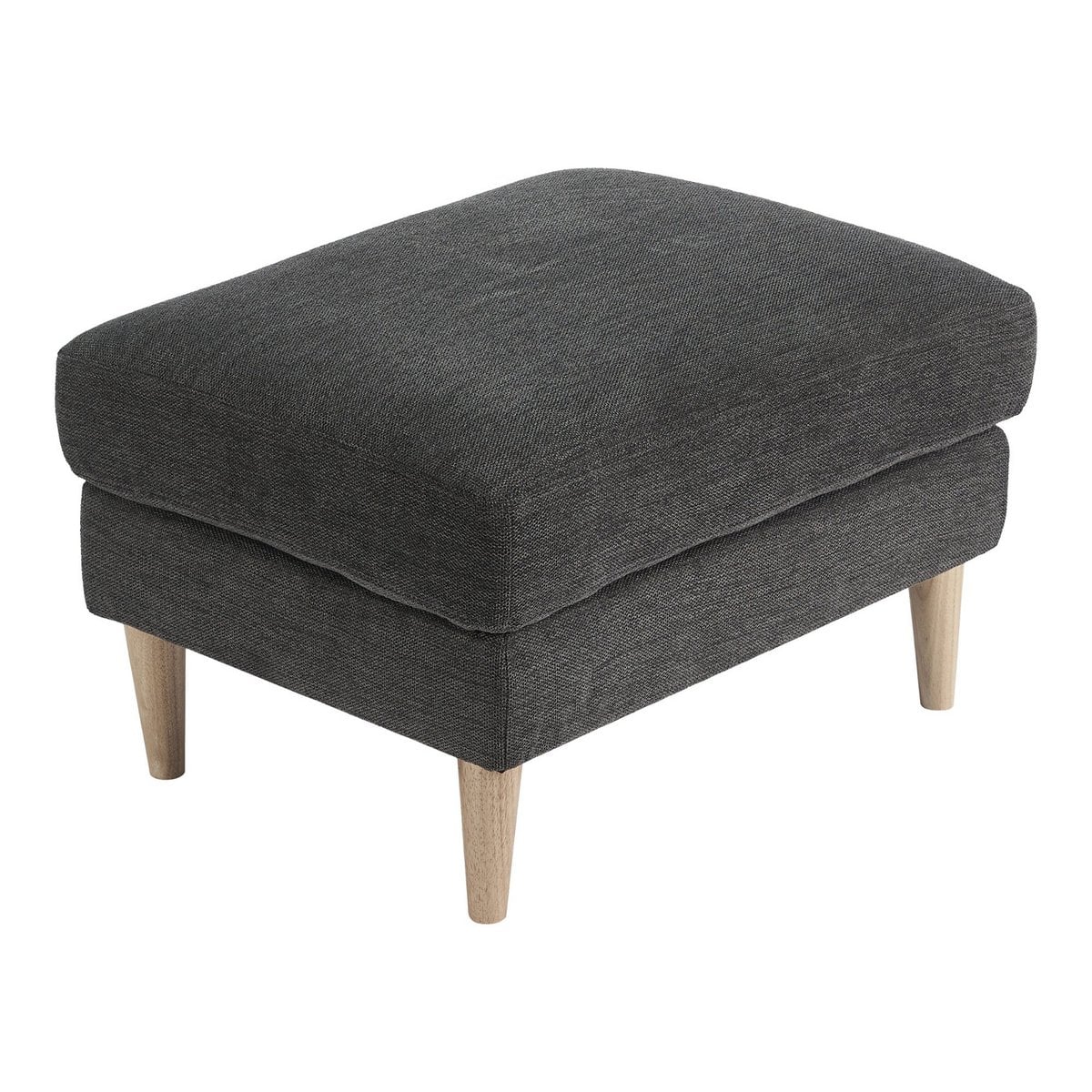 Velvet Pouf - Dark Grey Footstool, Modern Accent Seat, 52x68x42 cm