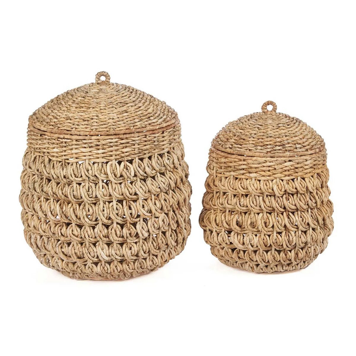 Banana Leaf Storage Basket - Natural Woven Basket for Home Organization - M