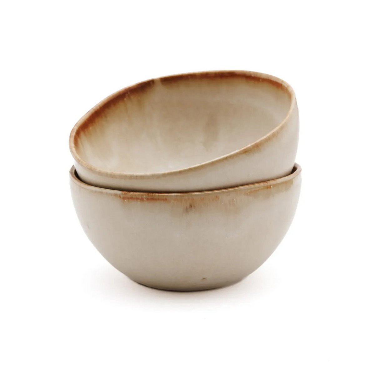 Ceramic Bowl - Small White Bowl with Gold Accent