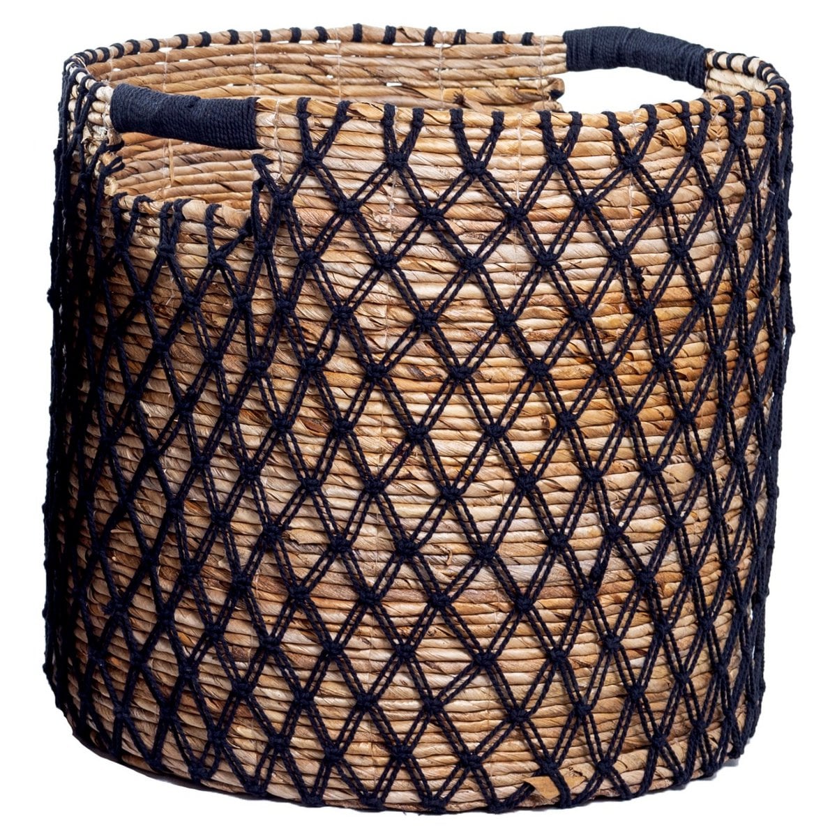Banana Fiber Storage Basket – Black Plant Pot, Laundry Bin, 3 Sizes
