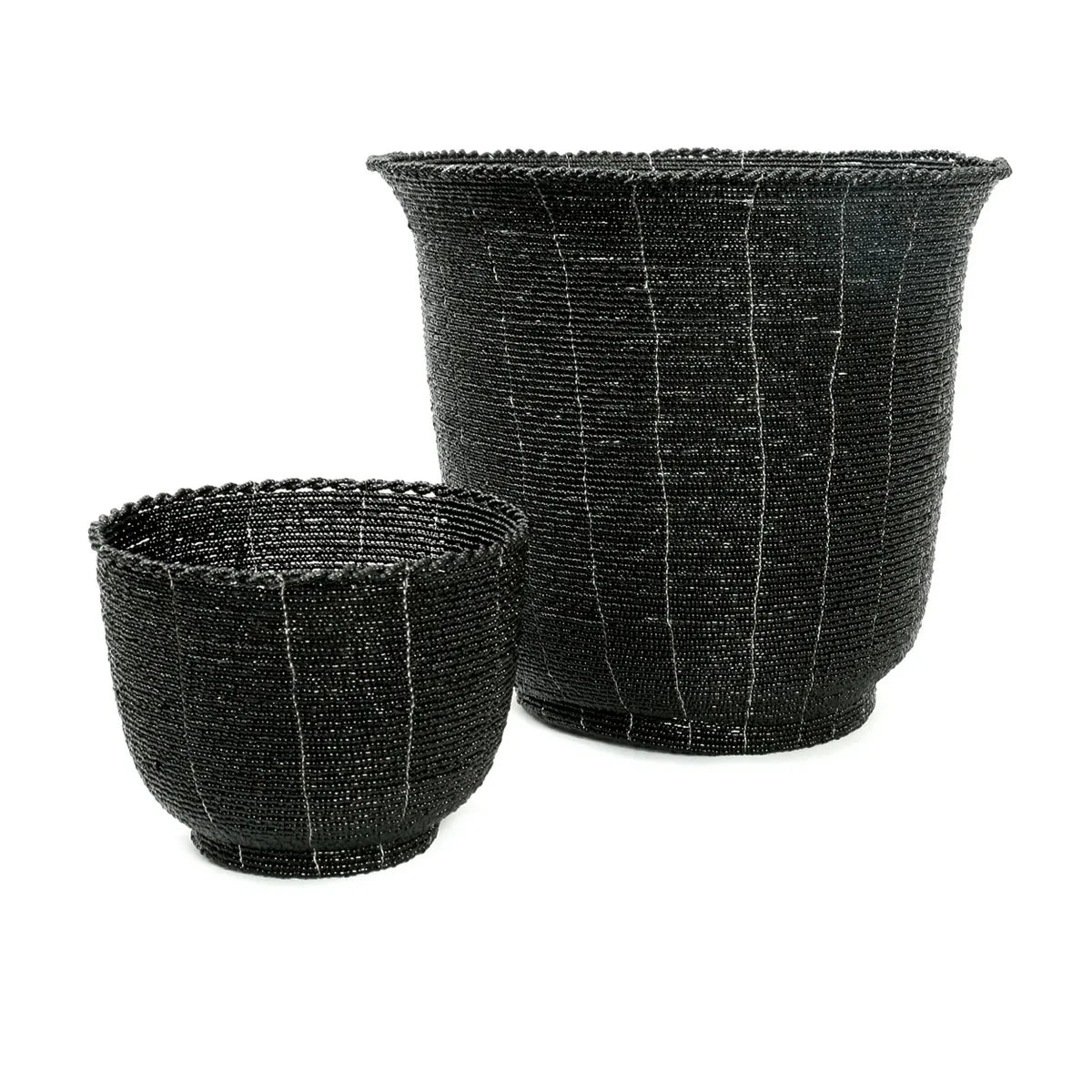 Black Beaded Candy Bowl – Decorative Bowl for Home Decor, Medium