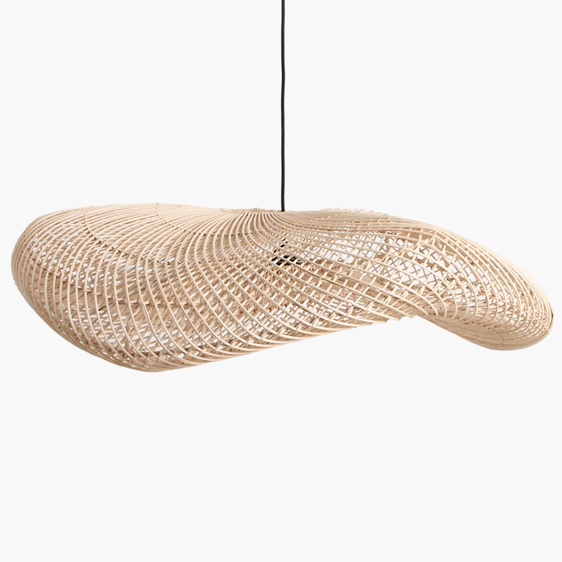 Rotan Hanglamp – Wave XXL Natuurlijke Hanglamp, 115cm
