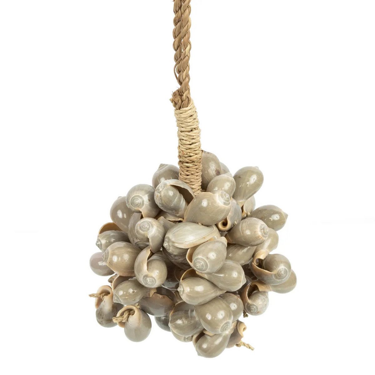 Seashell Tassel Wall Hanging - Grey Coastal Decor