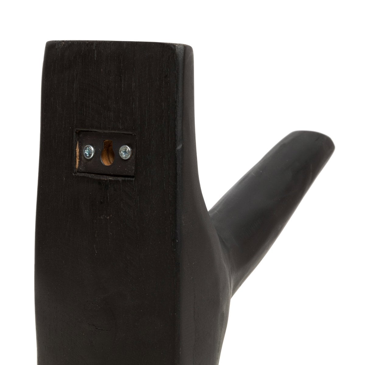 Teak Wall Hook - Black Coastal Style Clothing Hanger