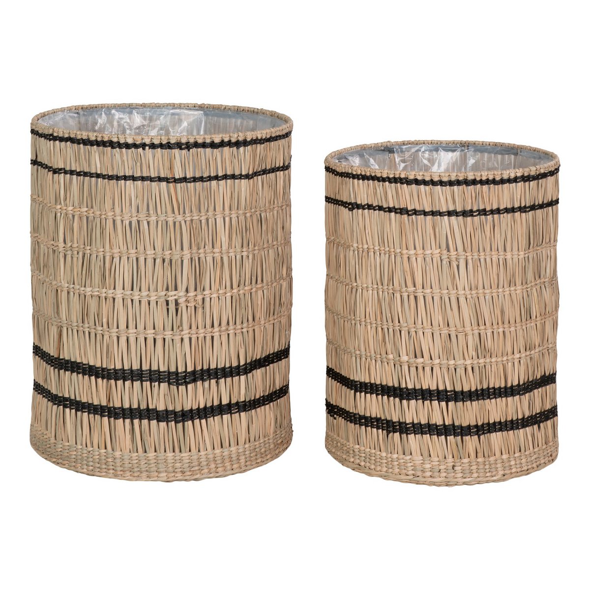 Vinh Planter - Planter, seagrass, round, natural, set of 2