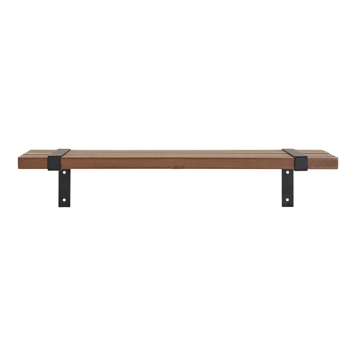 Luxor Wall Shelf - Natural/Black, MDF/Ash Veneer/Metal, 50x15x10 cm