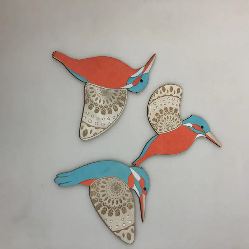 Wooden Bird Wall Decor Set | Living Room
