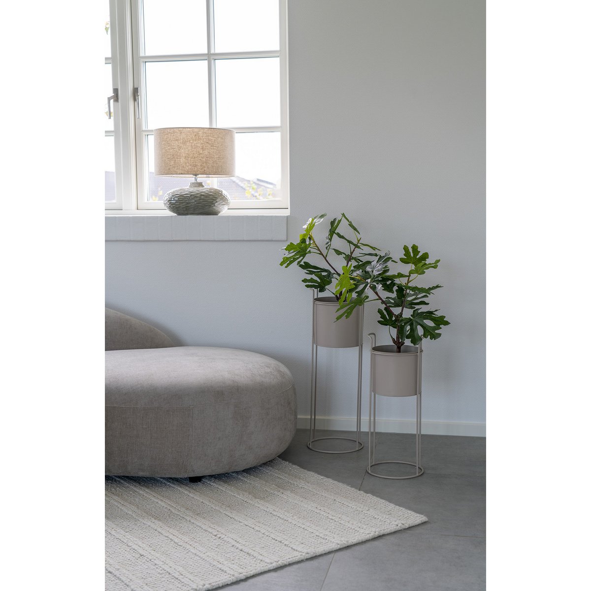Ceramic Table Lamp - Green Oldham Lamp with Lampshade