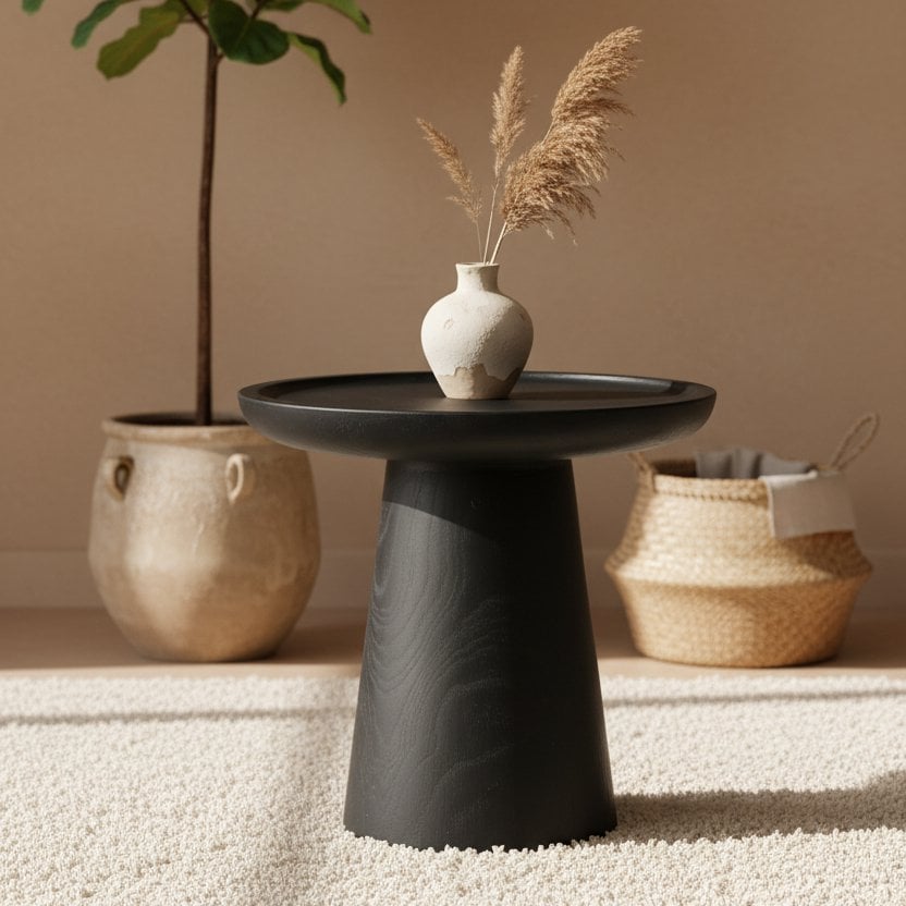 Teak Side Table - Nero Dusk Sustainable Modern Accent Table