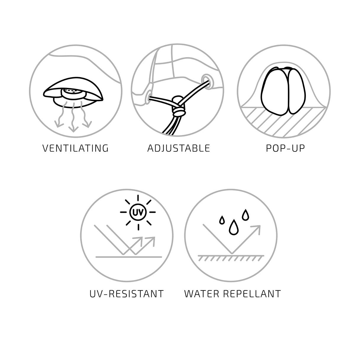 Polyester Lounge Set Cover - Black, Water-Repellent, 210x180x95cm