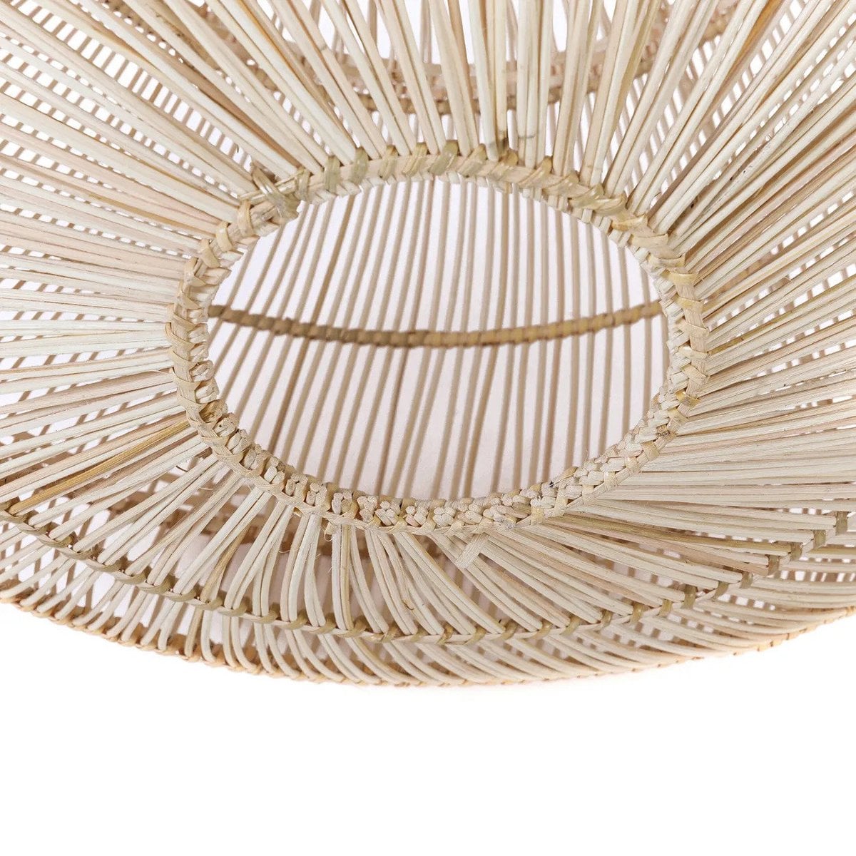Rattan Pendant Light - Natural Teardrop Shade - Medium
