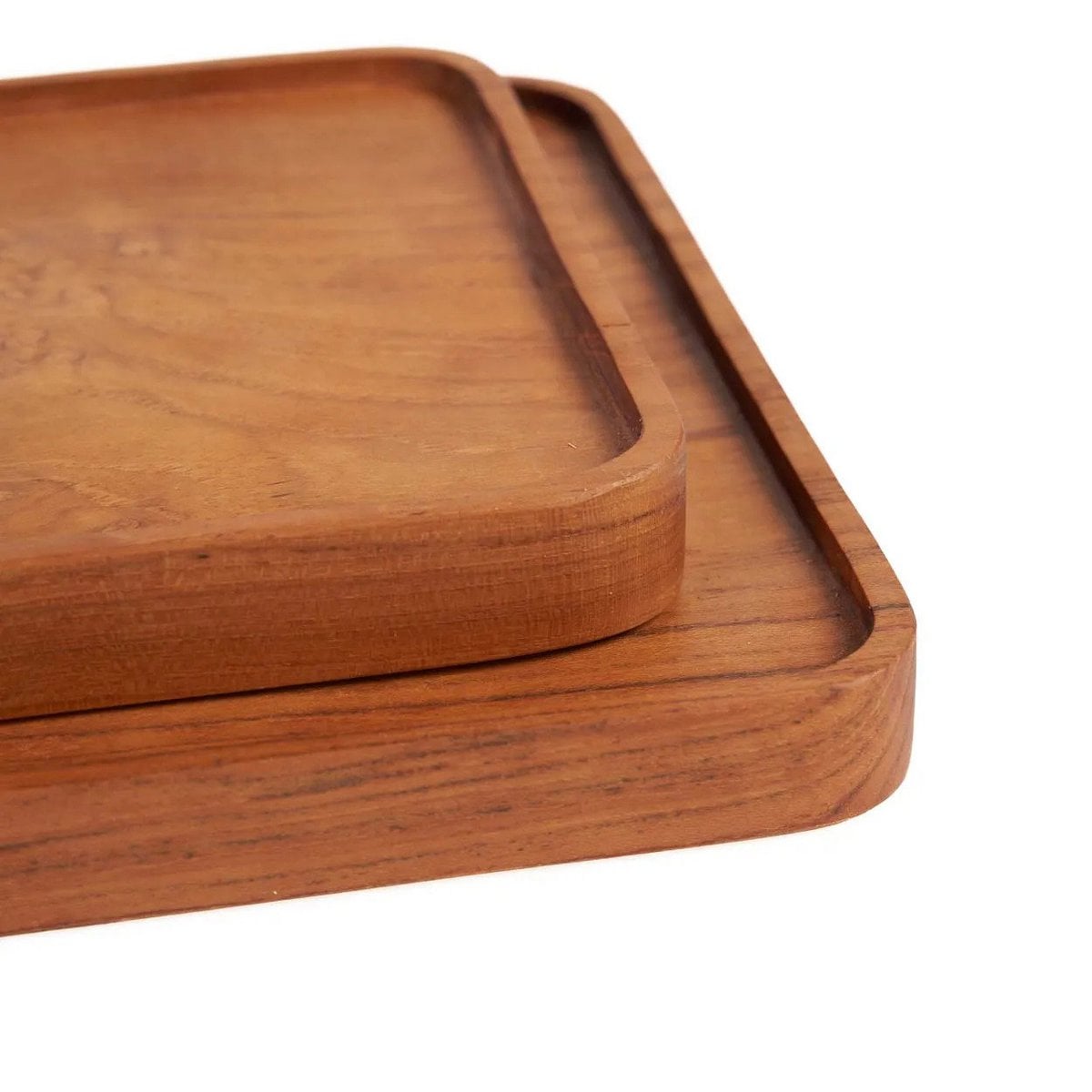 Teak Square Plate - Natural - M